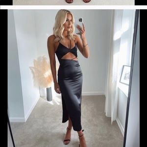 Zara asymmetrical midi dress